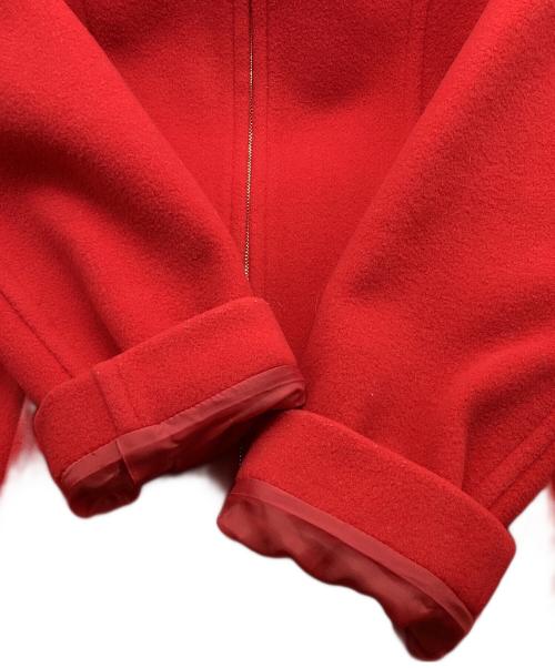 BURBERRY BLUE LABEL（バーバリーロンドンブルーレーベル）BURBERRY BLUE LABEL (バーバリーロンドンブルーレーベル) ウールハーフコート レッド サイズ:40の古着・服飾アイテム