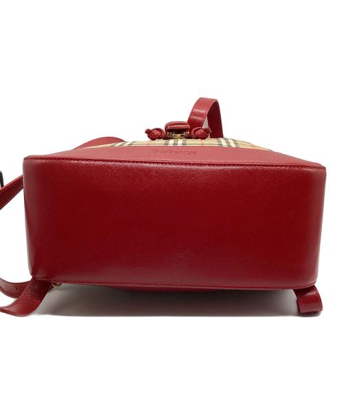 Burberry's（バーバリー）Burberry's (バーバリーズ) リュック ノバチェック レッド×ベージュの古着・服飾アイテム