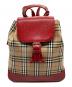 Burberry's（バーバリーズ）の古着「リュック ノバチェック」｜レッド×ベージュ