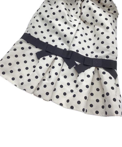 M'S GRACY（エムズグレイシー）M'S GRACY (エムズグレイシー) フリルドットコート ブラック×ホワイト サイズ:38の古着・服飾アイテム