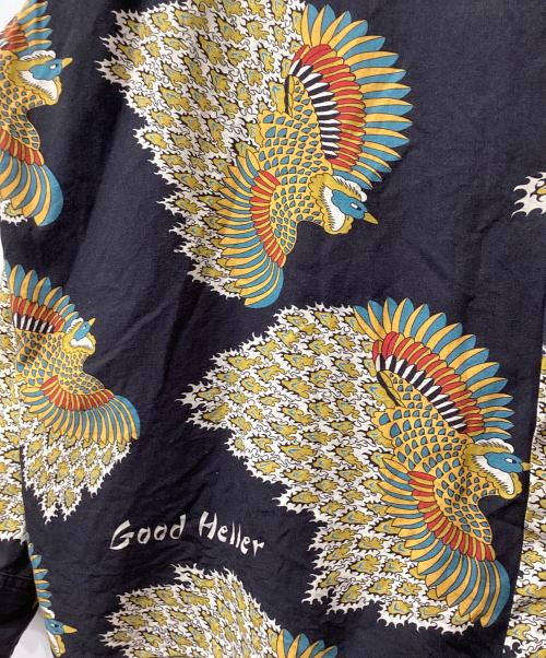 good heller（グッドヘラー）good heller (グッドヘラー) 総柄長袖シャツ ブラック×マルチカラー サイズ:XLの古着・服飾アイテム