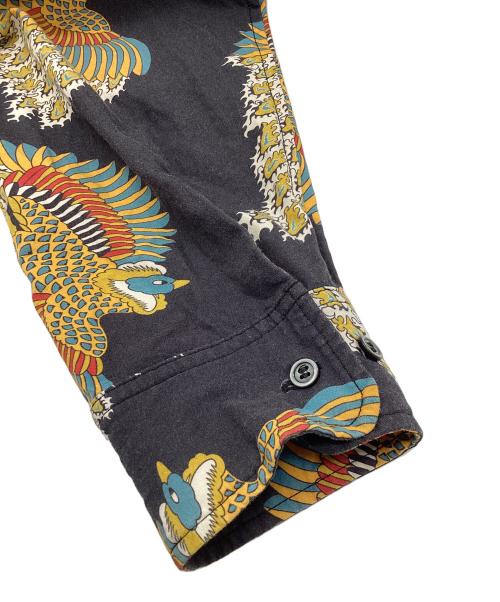 good heller（グッドヘラー）good heller (グッドヘラー) 総柄長袖シャツ ブラック×マルチカラー サイズ:XLの古着・服飾アイテム