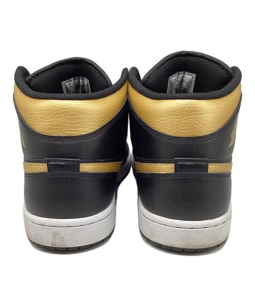 NIKE（ナイキ）NIKE (ナイキ) Air Jordan 1 Mid(エアジョーダン1 ミッド) ブラック×ゴールド サイズ:29㎝の古着・服飾アイテム