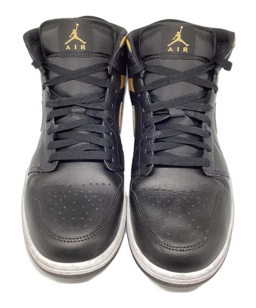 NIKE（ナイキ）NIKE (ナイキ) Air Jordan 1 Mid(エアジョーダン1 ミッド) ブラック×ゴールド サイズ:29㎝の古着・服飾アイテム