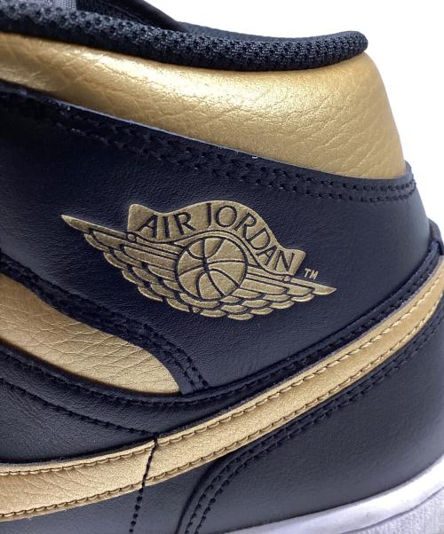 NIKE（ナイキ）NIKE (ナイキ) Air Jordan 1 Mid(エアジョーダン1 ミッド) ブラック×ゴールド サイズ:29㎝の古着・服飾アイテム