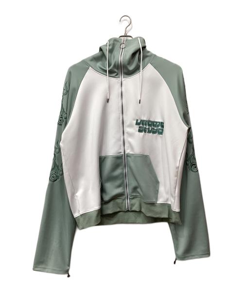 GALFY（ガルフィー）GALFY (ガルフィー) うらめしやパーカー グリーン×ホワイト サイズ:XLの古着・服飾アイテム