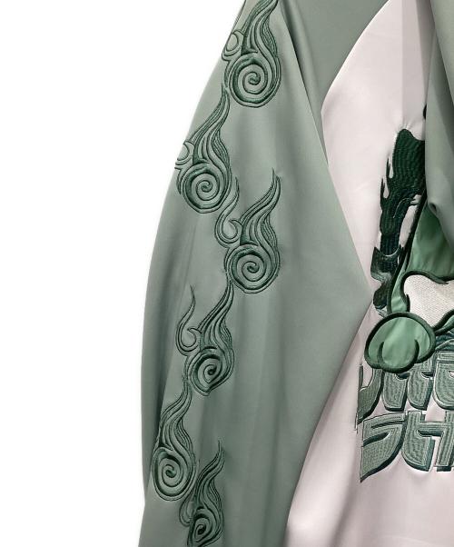 GALFY（ガルフィー）GALFY (ガルフィー) うらめしやパーカー グリーン×ホワイト サイズ:XLの古着・服飾アイテム