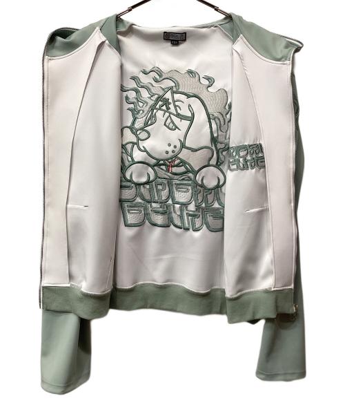 GALFY（ガルフィー）GALFY (ガルフィー) うらめしやパーカー グリーン×ホワイト サイズ:XLの古着・服飾アイテム