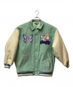 GALFYガルフィー）の古着「コーデュロイスタジャン」｜グリーン×ベージュ