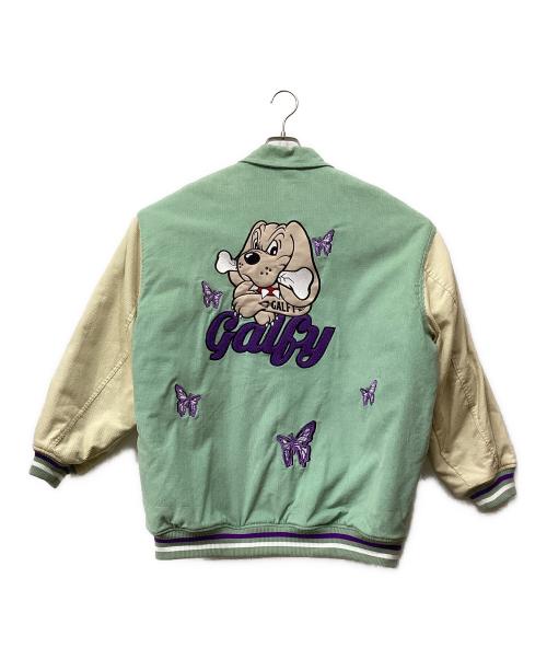 GALFY（ガルフィー）GALFY (ガルフィー) コーデュロイスタジャン グリーン×ベージュ サイズ:Lの古着・服飾アイテム