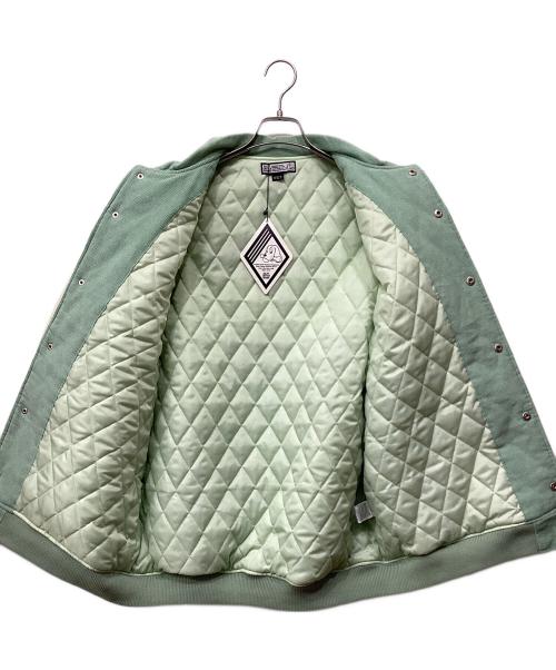 GALFY（ガルフィー）GALFY (ガルフィー) コーデュロイスタジャン グリーン×ベージュ サイズ:Lの古着・服飾アイテム