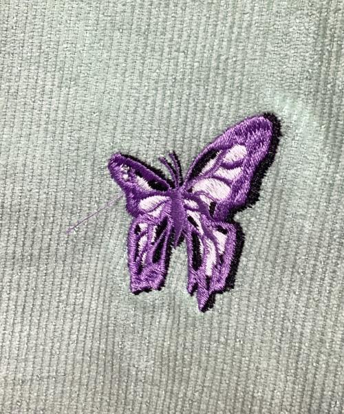 GALFY（ガルフィー）GALFY (ガルフィー) コーデュロイスタジャン グリーン×ベージュ サイズ:Lの古着・服飾アイテム