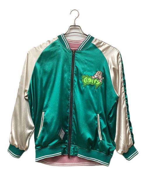 GALFY（ガルフィー）GALFY (ガルフィー) リバーシブルスカジャン グリーン×ピンク サイズ:XLの古着・服飾アイテム