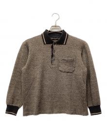 CELINE HOMME（セリーヌオム）の古着「ニットポロ」｜ベージュ