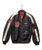 ALPHA×シン・仮面ライダーアルファ×シンカメンライダー）の古着「MA-1ジャケット」｜ブラック