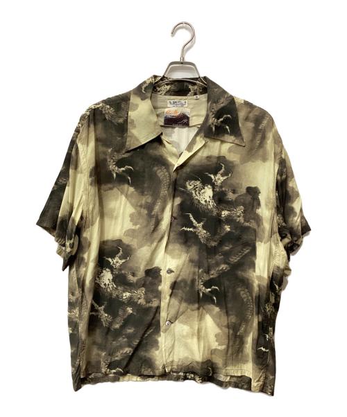 Sun Surf（サンサーフ）Sun Surf (サンサーフ) 葛飾北斎 (カツシカホクサイ) SPECIAL EDITION 富士越の龍図　半袖シャツ ベージュ サイズ:XXLの古着・服飾アイテム