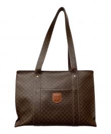 CELINE（セリーヌ）の古着「マカダム柄　トートバッグ」｜ブラウン