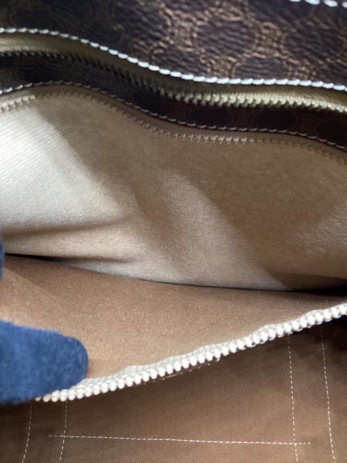 CELINE（セリーヌ）CELINE (セリーヌ) マカダム柄　トートバッグ ブラウンの古着・服飾アイテム