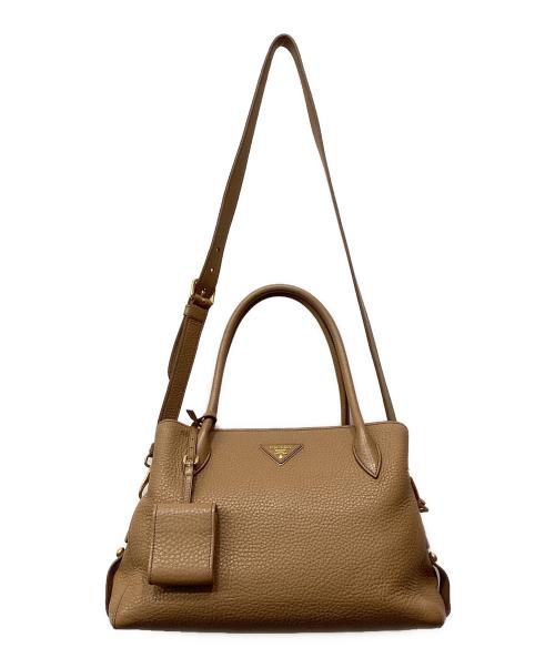 PRADA（プラダ）PRADA (プラダ) 2WAYバッグ キャメルの古着・服飾アイテム