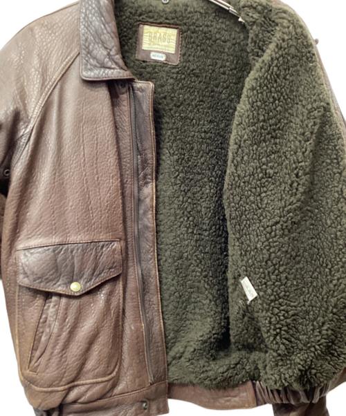 Brass（ブラス）Brass (ブラス) ラムレザージャケット ブラウン サイズ:Mの古着・服飾アイテム