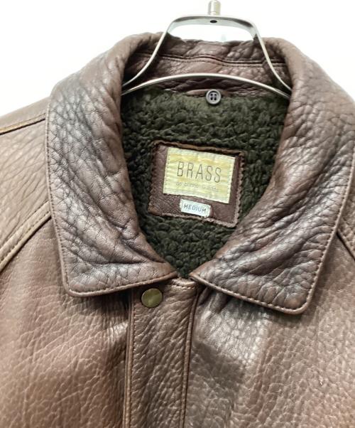 Brass（ブラス）Brass (ブラス) ラムレザージャケット ブラウン サイズ:Mの古着・服飾アイテム