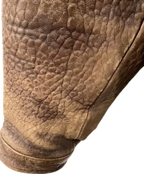 Brass（ブラス）Brass (ブラス) ラムレザージャケット ブラウン サイズ:Mの古着・服飾アイテム