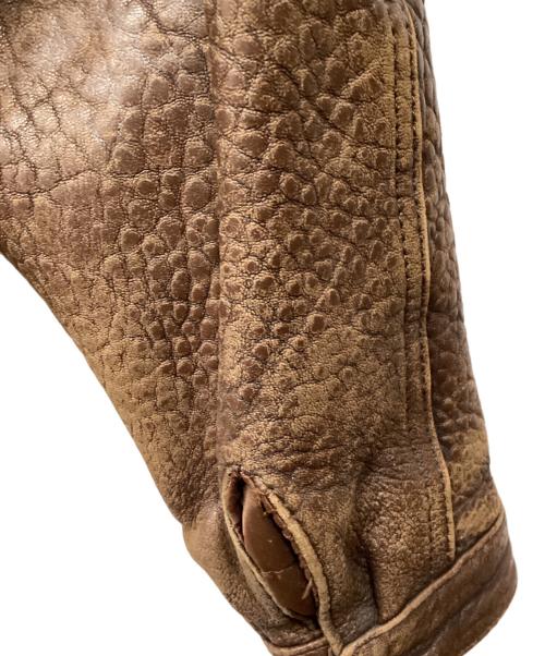 Brass（ブラス）Brass (ブラス) ラムレザージャケット ブラウン サイズ:Mの古着・服飾アイテム