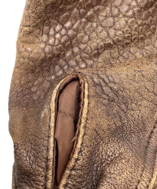 Brass（ブラス）Brass (ブラス) ラムレザージャケット ブラウン サイズ:Mの古着・服飾アイテム