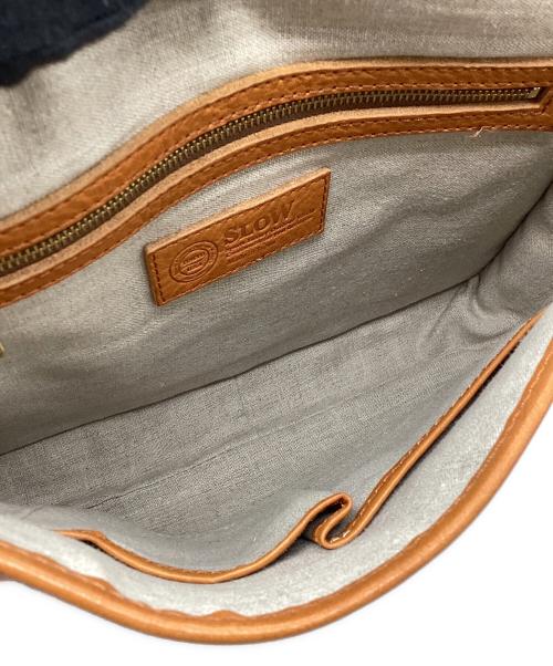 SLOW（スロウ）SLOW (スロウ) レザーショルダーバッグ ブラウンの古着・服飾アイテム