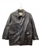 french bomber jackフランス ボンバージャック）の古着「レザージャケット」｜ブラック