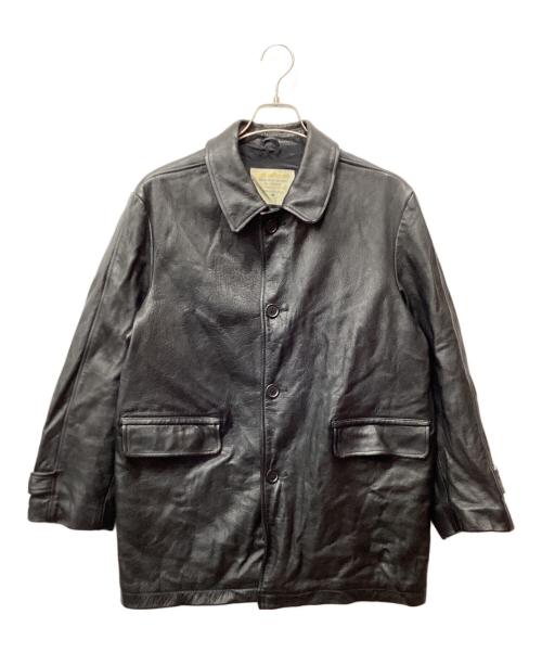 french bomber jack（フランス ボンバージャック）french bomber jack (フランス ボンバージャック) レザージャケット ブラック サイズ:Mの古着・服飾アイテム