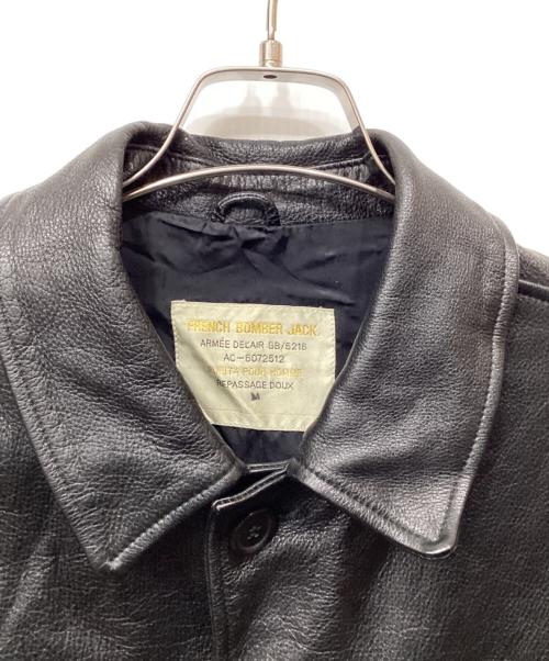 french bomber jack（フランス ボンバージャック）french bomber jack (フランス ボンバージャック) レザージャケット ブラック サイズ:Mの古着・服飾アイテム