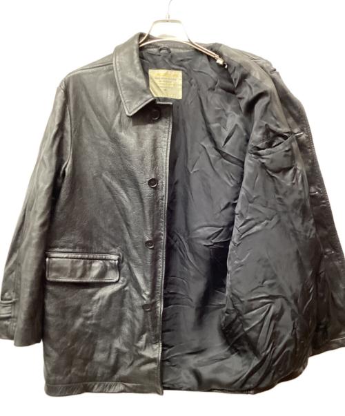 french bomber jack（フランス ボンバージャック）french bomber jack (フランス ボンバージャック) レザージャケット ブラック サイズ:Mの古着・服飾アイテム