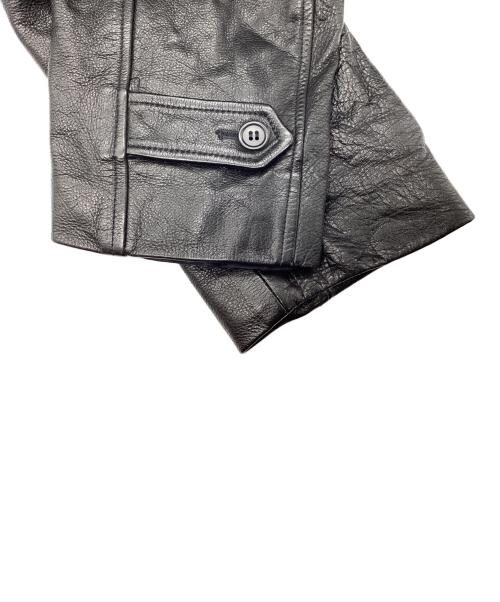 french bomber jack（フランス ボンバージャック）french bomber jack (フランス ボンバージャック) レザージャケット ブラック サイズ:Mの古着・服飾アイテム