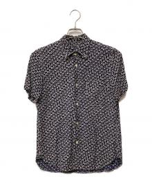 COMME des GARCONS HOMME（コムデギャルソン オム）の古着「半袖シャツ 花柄」｜ネイビー×ホワイト