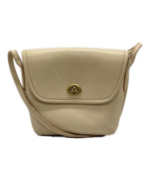 COACH（コーチ）COACH (コーチ) OLD COACH ミニショルダーバッグ ターンロック ベージュの古着・服飾アイテム