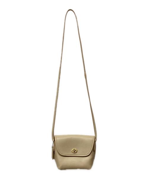 COACH（コーチ）COACH (コーチ) OLD COACH ミニショルダーバッグ ターンロック ベージュの古着・服飾アイテム