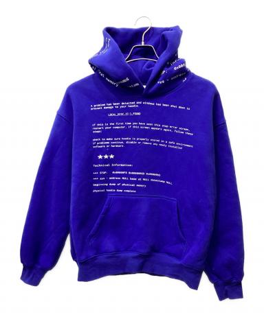 中古・古着通販】lilonesock (-) error hoodie ブルー サイズ:XS