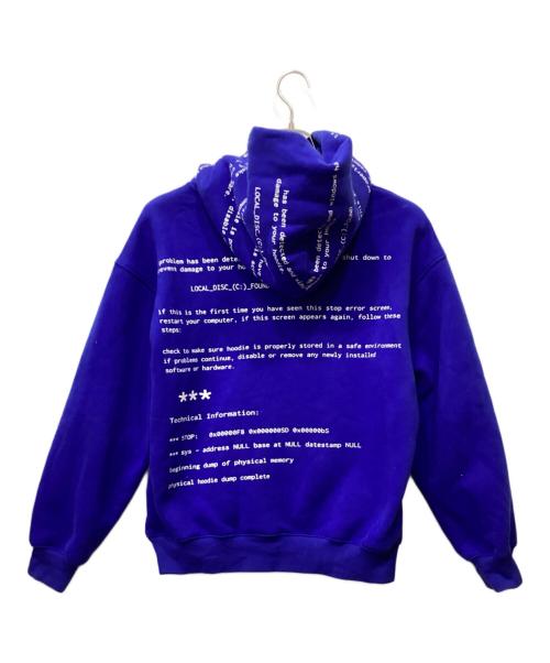 lilonesock（-）lilonesock (-) error hoodie ブルー サイズ:XSの古着・服飾アイテム