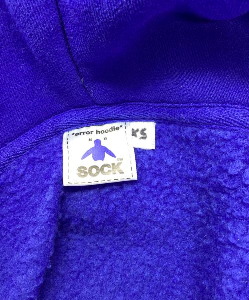 lilonesock（-）lilonesock (-) error hoodie ブルー サイズ:XSの古着・服飾アイテム