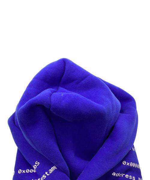 lilonesock（-）lilonesock (-) error hoodie ブルー サイズ:XSの古着・服飾アイテム