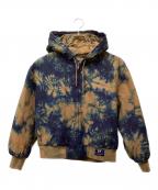 KODAI YASUNOコウダイ ヤスノ）の古着「ジップアップフーディー」｜ネイビー×ブラウン