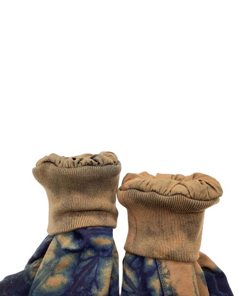 KODAI YASUNO（コウダイ ヤスノ）KODAI YASUNO (コウダイ ヤスノ) ジップアップフーディー ネイビー×ブラウン サイズ:Mの古着・服飾アイテム