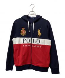POLO RALPH LAUREN（ポロ・ラルフローレン）の古着「ジップパーカー」｜トリコロールカラー