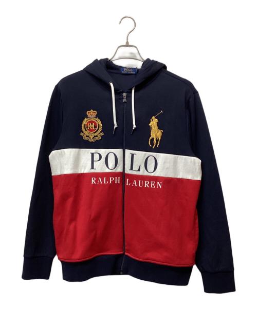 POLO RALPH LAUREN（ポロ・ラルフローレン）POLO RALPH LAUREN (ポロ・ラルフローレン) ジップパーカー トリコロールカラー サイズ:Mの古着・服飾アイテム