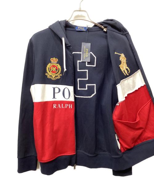 POLO RALPH LAUREN（ポロ・ラルフローレン）POLO RALPH LAUREN (ポロ・ラルフローレン) ジップパーカー トリコロールカラー サイズ:Mの古着・服飾アイテム