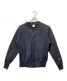Champion REVERSE WEAVE（チャンピオン リバース ウィーブ）の古着「スナップスウェットシャツ」｜ブラック