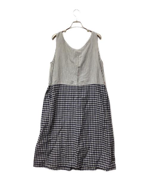 45R（フォーティファイブ・アール）45R (フォーティファイブ・アール) ノースリーブ・キャミソールワンピース ホワイト×ネイビー サイズ:-の古着・服飾アイテム