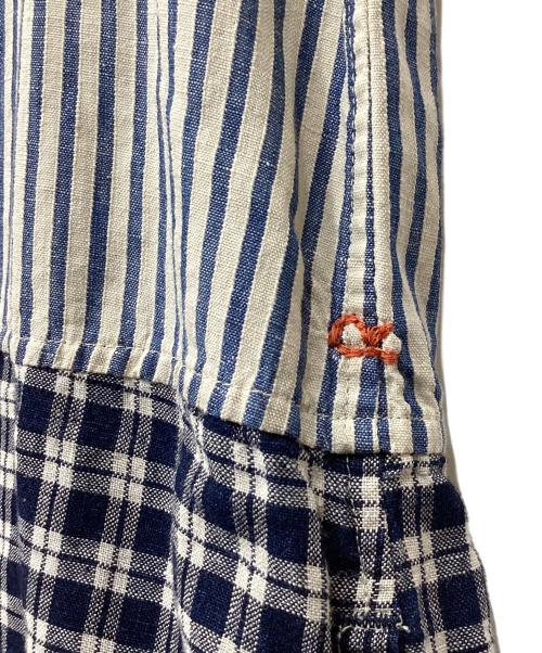 45R（フォーティファイブ・アール）45R (フォーティファイブ・アール) ノースリーブ・キャミソールワンピース ホワイト×ネイビー サイズ:-の古着・服飾アイテム