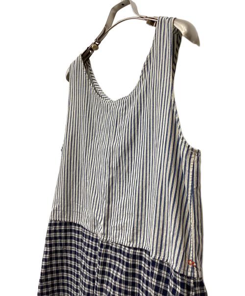 45R（フォーティファイブ・アール）45R (フォーティファイブ・アール) ノースリーブ・キャミソールワンピース ホワイト×ネイビー サイズ:-の古着・服飾アイテム